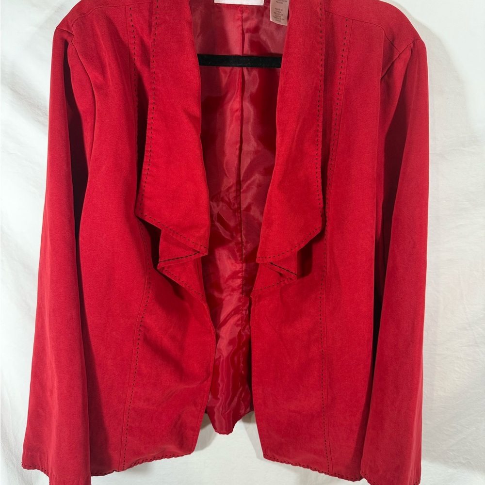 Alfred Dunner Vibrant Red Women's Blazer